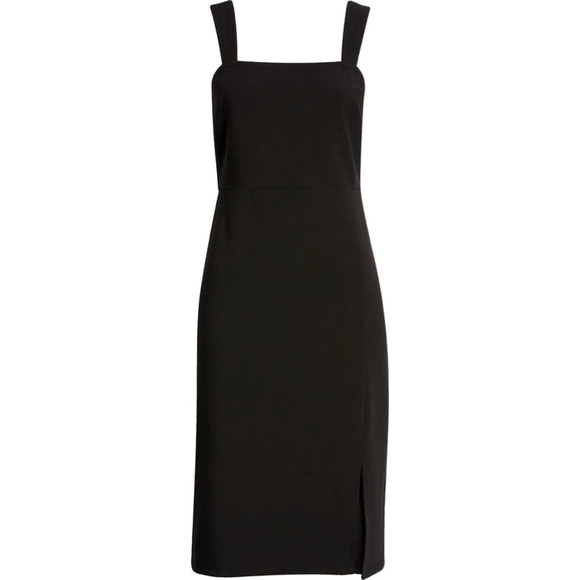 Women's Chelsea28 Black Square Neck Midi Dress XS - Picture 4 of 14